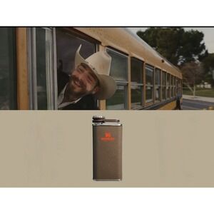 New Stanley X Post Malone Posty 8 Oz Flask Hammertone Coyote Brown NIB Sold Out